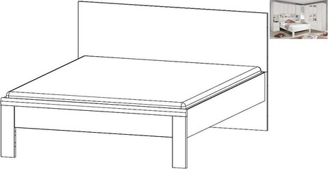 Rivera bed - white - 5ft king size