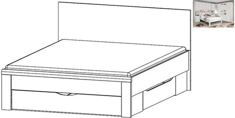 Rivera storage bed - white - 5ft king size