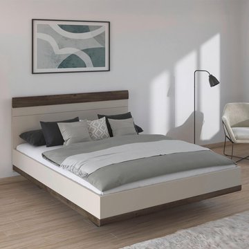 Sajo bed - champagne & atlantic dark oak - 5ft king size