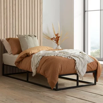 Soho platform bed - black metal - sizes available