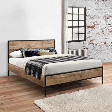 Urban bed - industrial style - rustic wood - sizes available