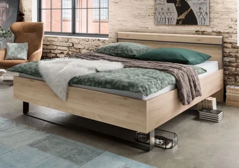 Brussels bed - wooden headboard - variation available