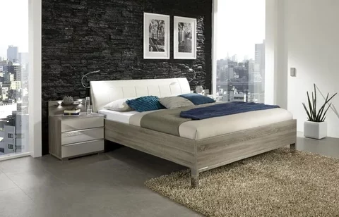 Loft bed - faux leather cushion headboard - variation available
