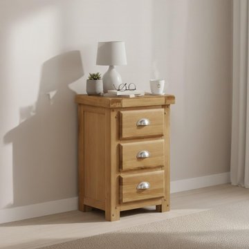 Newbridge oak bedside cabinet - 3 drawer