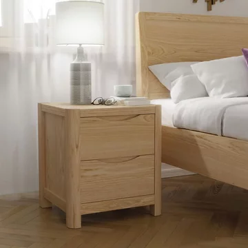 Stockholm bedside table - 2 drawer - oak