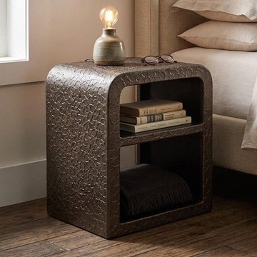 Dorma bedside table - bronze - metal