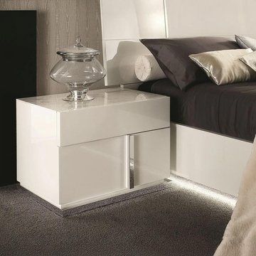 Canova bedside cabinet - lhf - white gloss