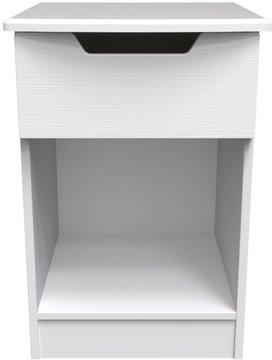 Bella bedside cabinet - 1 drawer - white