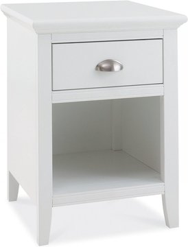 Hampstead white bedside cabinet - 1 drawer