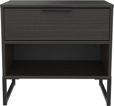 Diego bedside table - 1 drawer - midi - black