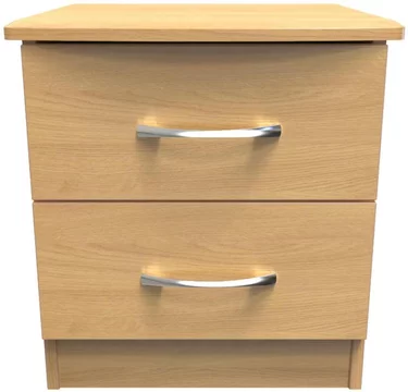 Eve bedside cabinet - 2 drawer - oak