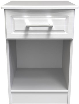 Gina bedside cabinet - 1 drawer - white