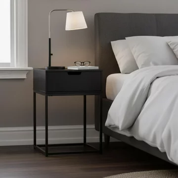 Mitra bedside table - 1 drawer - black