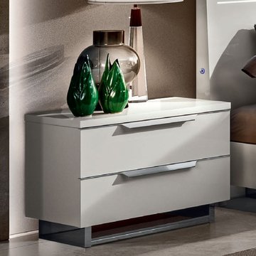 Kimera italian bedside cabinet - 2 drawer - mini - white