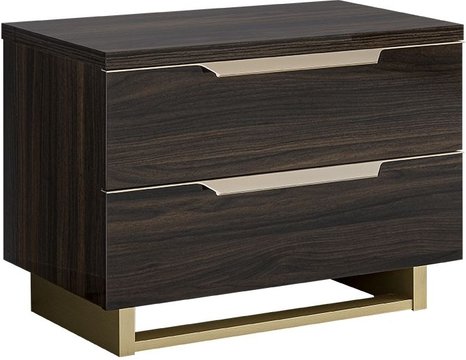 Smart italian bedside cabinet - 2 drawer - maxi - walnut