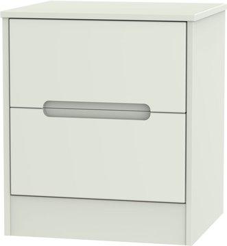Monaco bedside cabinet - 2 drawer - cashmere matt