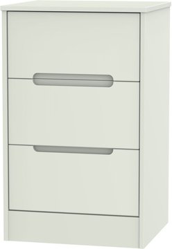 Monaco bedside cabinet - 3 drawer - cashmere matt