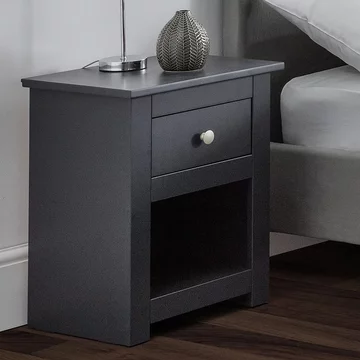 Radley bedside cabinet - 1 drawer - dark grey