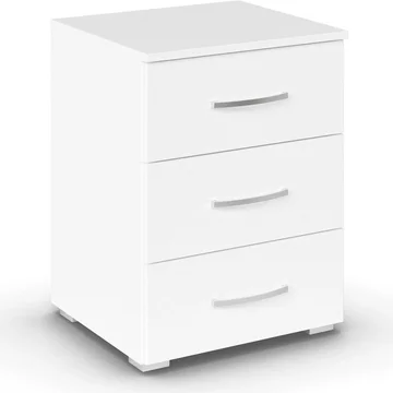 Aditio bedside cabinet - 3 drawer - alpine white