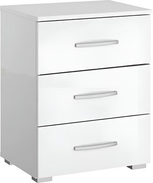 Alegro bedside cabinet - alpine white - 3 drawer