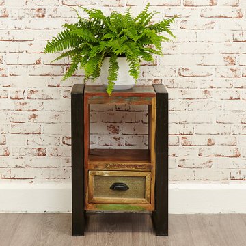 Urban chic reclaimed bedside table