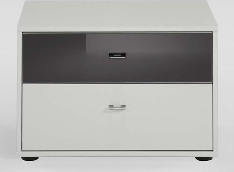 Tokio bedside cabinet - 2 drawer - alpine white - variation available