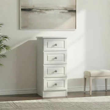 Pembroke chest - narrow - 4 drawer - white