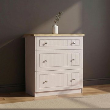 Vienna chest - 3 drawer - deep - cashmere