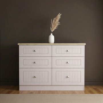 Vienna chest - 6 drawer - midi - cashmere