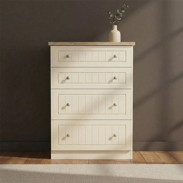 Vienna chest - 4 drawer - deep - cream