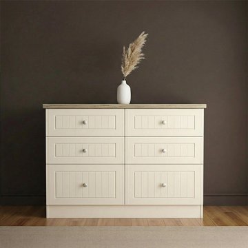 Vienna chest - 6 drawer - midi - cream