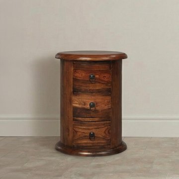 Indian sheesham 3 drawer drum chest