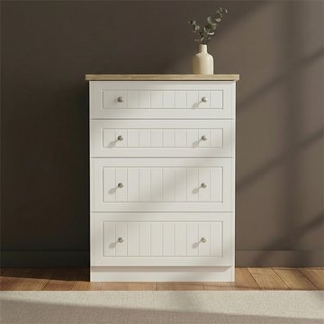 Vienna chest - 4 drawer - deep - porcelain