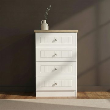 Vienna chest - 4 drawer - midi - porcelain