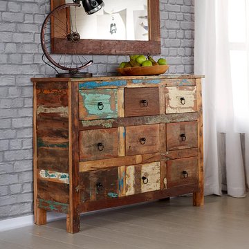 Coastal chest - 9 drawer - reclaimed wood