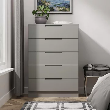 Milan chest - 5 drawer - grey