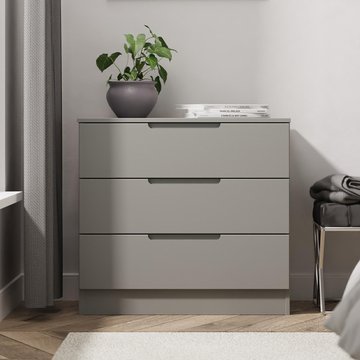 Milan chest - small - 3 drawer - grey