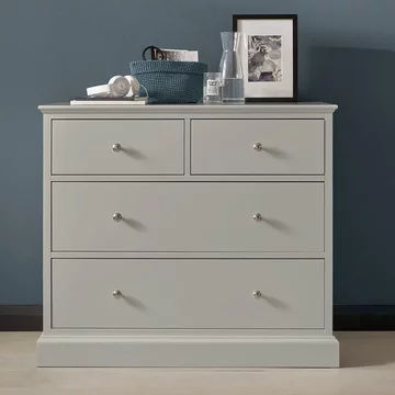 Ashby soft grey chest - 2+2 drawer