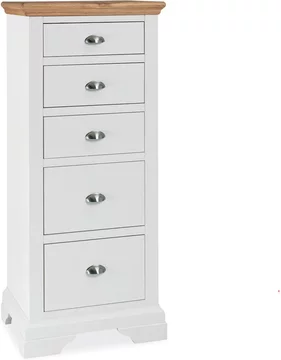 Hampstead two tone tall chest - 5 drawer