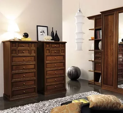 Nostalgia italian chest - 7 drawer - tall - walnut