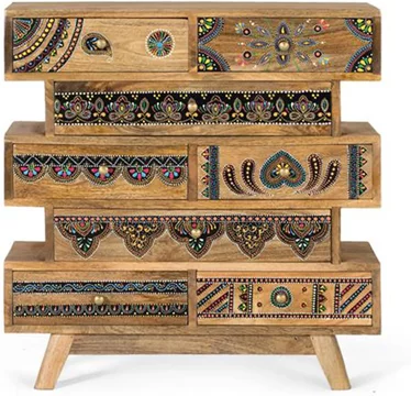 Chieti chest - mango wood - painted - 8 drawer