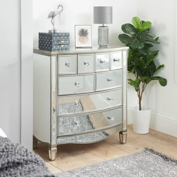 Elysee chest - multi drawer - mirrored