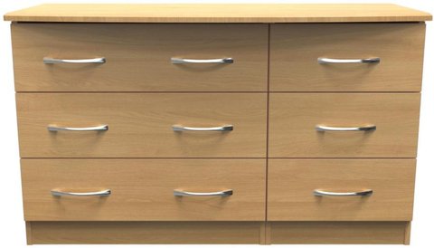 Eve dresser - 6 drawer - midi - oak