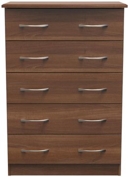 Eve chest - 5 drawer - walnut