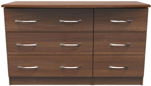 Eve dresser - 6 drawer - midi - walnut