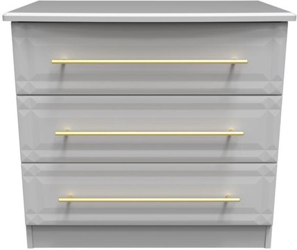 Faye chest - 3 drawer small - grey