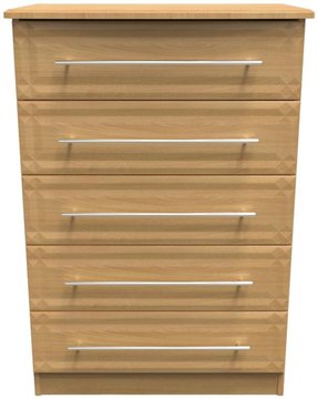 Faye chest - 5 drawer - oak