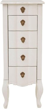 Loire chest - 5 drawer - narrow - white