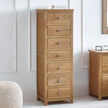 Mallory chest - 7 drawer - tall - oak