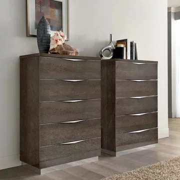 Platinum italian chest - 5 drawer - midi